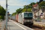 193 921 Northrail mit KLV in Oberwinter, Juli 2025.