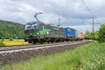 193 265-6 mit einem Containerzug bei Hermannspiegel am 22.05.2025