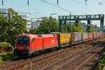 ÖBB 1016 022 mit KLV in Wuppertal, Juli 2025.