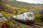 193 596 mit KLV in Oberwesel, Oktober 2025.