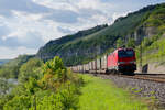 193 359 DB Cargo mit einem KLV-Zug bei Himmelstadt Richtung W�rzburg, 07.05.2022
