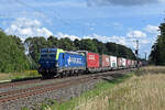 370 060 der PKP Cargo schleppte am 08.09.26 einen KLV-Zug durch J�trichau Richtung Magdeburg.