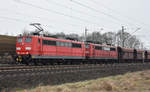 Täglicher Erzzug mit der 151 098-1 und 151 103-9 in Doppeltraktion kommend aus Hamburg.