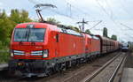 DB Cargo Deutschland AG mit der Doppeltraktion   193 322  [NVR-Number: 91 80 6193 322-5 D-DB] + 193 329  [NVR-Number: 91 80 6193 329-0 D-DB] mit Erzzug (leer) Richtung Hamburg am 05.09.18 Bf.