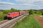 185 265 mit einem Leererzzug bei Dettenhofen Richtung Nürnberg, 23.05.2019