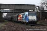 185 502-2 (Captrain) mit einem Kohlezug in Bottrop Welheim, 25.