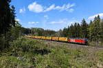 Am 08. Mai 2021 war die 1293.046 vor dem DGS 42171 von Kassel nach Verona Q.E. im Einsatz, der praktisch ausschließlich von den Speditionen nothegger und Frölich genutzt wird. Im Waldstück zwischen Grafing Bahnhof und Aßling konnte ich die Leistung fotografieren. 