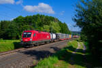 1116 057 ÖBB mit einem KLV-Zug bei Postbauer-Heng Richtung Nürnberg, 28.07.2021