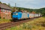 185 535-2 mit KLV in Oberwinter, Juli 2025.