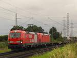 BR 193 342 mit BR 193 xxx(kalt) von DB Cargo mit einem KLV Güterzug in Hürth-Fischenich am 7.7.25