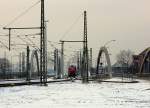 Wintereinbruch im Hafenbahnhof Hamburg-Sd. 28.1.2012 