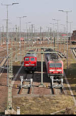 Auf Gleis 546 und 547 der Zugbildungsanlage (ZBA) Halle (Saale) haben u.a.