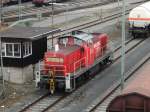 DB Schenker Rail 296 068-0 Pausiert am 25.10.15 in Mannheim Rbf von einer Brüvke aus fotografiert