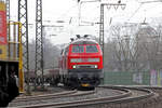 MZE 218 191-5 mit DB 218 248-1 am Abzweig Duisburg Lohtarstraße leider ist mir nur dieses Bild gelungen weil von einem entgegenkommenden Kalk Leerzug zugefahren 18.3.2019