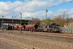 4185 047-2 willke  Ella  mit Schotterzug in Hamburg Harburg, April 2026.