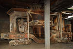 Ein in der Stahlindustrie verwendeter Schlackenwagen auf dem Museumsgelände der Henrichshütte.