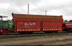 Ausrangierter Güterwagen für den werkseigenen Braunkohle-Abbau und -Transport mit der Nummer 84-5479, dokumentiert beim 32.