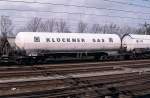 Gaswagen mit Nummer 80 791 9 982-0 von Firma Klckner aus Oldenburg fotografiert in Roosendaal (Niederlande) am 29-03-1994.