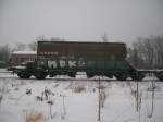 Hier ein auergewhnlicher Getreidewagen von DB NACCO,37 80 069 3 236-2 in Bad Langensalza,aufgenommen am 23.12.2010