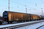 Gedeckter, großräumiger Schiebewandwagen Hiirrs 6 (23 80 2941 421-2 D-TWA) in Oranienburg am 24.01.2014.