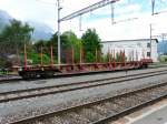 DB - Gterwagen vom Typ Rbns 80 80 350 7 114-6 in Martigny am 10.05.2010