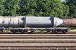 Bei einem kurzen Aufenthalt im Bahnhof Trostberg wurde ein  Flaschenwagen , welcher nur zwischen den Chemie-Standorten der  Alz Chem  Trostberg und Garching (Alz) pendeln. (25.08.16)