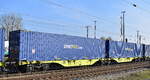Gelenk-Containertragwagen vom Einsteller GATX Rail Germany GmbH mit der Nr.