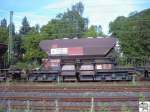 Selbstentladewagen Facs der Kirow Leipzig AG am 08. Juni 2006 im Coburger Gterbahnhof.