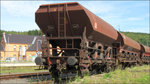 Abgestellte Schüttgutwagen dienten am 02.Sept.2016 als Motivauswahl am Stolberger Bahnhof (Rhl).