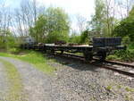 Ein alter Flach- & ein Kesselwagen am 19.05.2021 auf dem ehem.