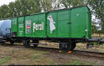 Gedeckter Güterwagen der ersten Deutschen Reichsbahn (DRB), stationiert in  Cassel  mit der Bezeichnung  Gn  (4801 P), beim 32.