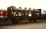 Privater Suretopf-Waggon der VTG auf der Fahrzeugschau  150 Jahre deutsche Eisenbahn  vom 3. - 13. Oktober 1985 in Bochum-Dahlhausen.