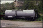 Ein für eine Schmalspurbahn ungewöhnlich großer Unkraut Spritz Wagen stand am 6.6.1991 im Freigelände des Museum Oberrittersgrün.