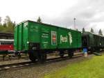 DR 4801 P Gn  Cassel  mit Werbung fr Persil, am 23.08.2014 whrend dem 110. Streckenjubilum im Bahnhof Rennsteig.