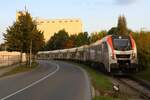 HVLE 159 007 mit Zug im Anschluss Binnenhafen Anklam am 10.09.2021