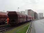 Kohlewagen Rangieren am 04.01.16 in Frankfurt am Mainova Heizkraftwerk im Westhafen