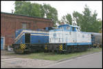 Lok 1 und 3 der Magdeburger Hafenbahn GmbH am 17.5.2007 in Magdeburg.