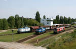 Magdeburger Hafen Loks 3 (links) und 1 (mitte) sowie HGK DE 669 // Magdeburg // 25. Juli 2012
