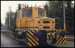 Haba 5, eine Orenstein & Koppel Lok, war am 14.4.1992 im Hafenbereich von Osnabrück tätig.