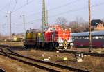 Am 09.03.2016 fuhren die 423 002-5 V90 002 von der A.V.G. und die 1002 009-1 von der DB (ALS) von Stendal in Richtung Magdeburg .