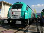 Dieselelektrische Streckendiesellok Typ Euro 4000 von Vossloh-Spanien.
Achsfolge Co´Co´. Die Lok wurde in Kooperation mit EMD entwickelt. Zu Vossloh kam sie mit bernahme des Werks in Spanien.

28.09.2008 INNOTRANS Berlin