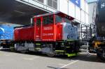 Der Aussteller CZ LOKO präsentiert sich auf der InnoTrans am 28.09.2014 in Berlin mit der 2-achsigen Diesellokomotive Class 794.