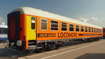 Reisezugwagen (A-LOCD 61 81 22-90 002-9 Bmz) der  Firma  Locomore   die ab Dezember 2016 ins Fernreisegeschäft Berlin Lichtenberg - Stuttgart einsteigen will,  steht auf der InnoTrans am 23.