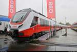 4758 505-3 (Bombardier Talent 3) Cityjet (ÖBB) steht auf dem Gleis- und Freigelände der Messe Berlin anlässlich des  Tags des Eisenbahners  im Rahmen der Publikumstage zur InnoTrans