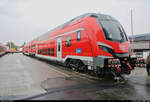 DABpbzf 770.0 (70 80 86-94 006-9 D-DB) des München-Nürnberg-Express (DB Regio Oberbayern), hergestellt von Škoda Transportation a.s., steht auf dem Gleis- und Freigelände der Messe