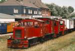 Eine Lokparade im Bahnhof Wangerooge zum 100 Jhrigen Jubilum der Inselbahn.