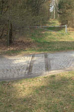 Auch wenn diese Reste eines Schmalspurgleises sich in der Nähe von Bad Muskau befinden, weiss der Fotograf nicht , ob selbige zur Muskauer Waldeisenbahn gehören.