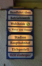 Am Haltepunkt Badesee der Berliner Parkeisenbahn konnte ich diesen Anzeiger fotografieren.