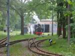 Dampftag bei der Berliner Parkeisenbahn zu Pfingten, leider etwas im Regen, 27.5.2007