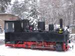 Dampflok der Parkeisenbahn Berlin im Winter 2005 am Bw